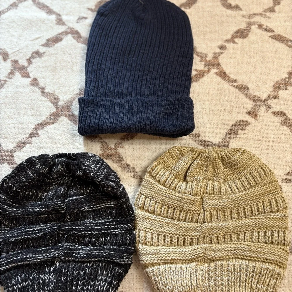 3 nwot beanies
